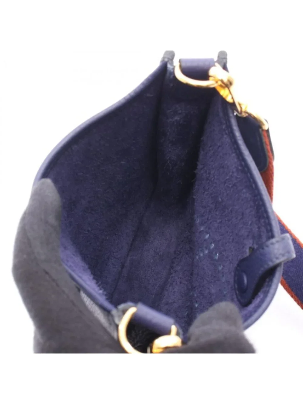 Hermes Shoulder Bag Evelyne TPM Iris Leather Evelynamazon